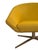 Freshly reupholstered in a warm, mustard-colored woven fabric, this Remy lounge chair by Jeffrey Bernett for Bernhardt...
