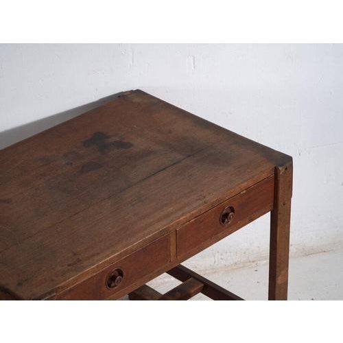 Antique Japanese Tsukue Writing Desk in Wood For Sale - Image 3 of 12