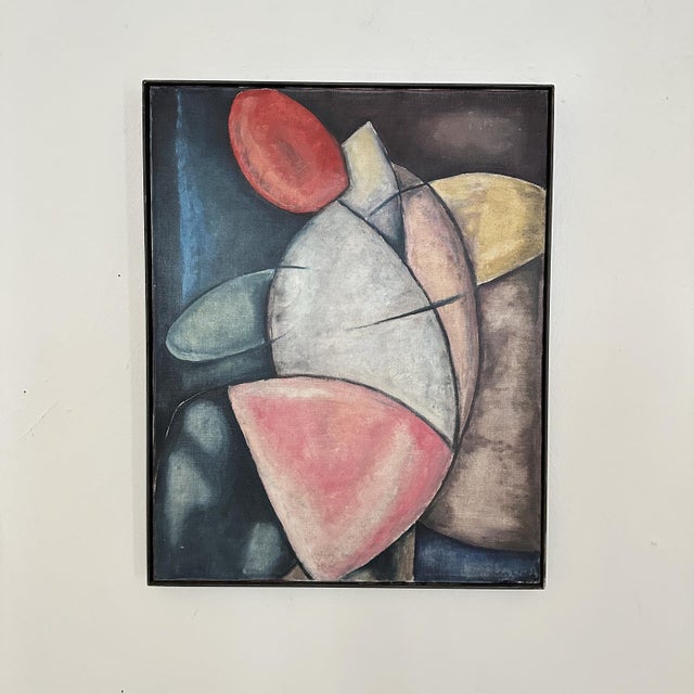 Bauhaus Bayer, Abstract Geometric Composition, 1954, Oil For Sale - Image 3 of 12