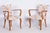 Brown Art Deco Chairs in Beech attributed to J. Leleu, France, 1930s, Set of 2 For Sale - Image 8 of 8