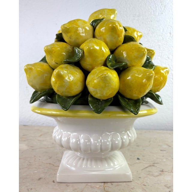 Vintage Large Vibrant Pottery Lemon Topiary For Sale - Image 11 of 11