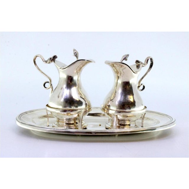 Silver Altar Cruets with Knobs on the Lids, Set of 3 For Sale - Image 4 of 5