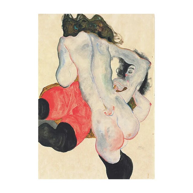 Artist: Egon Schiele Country: Austria Title: Tow women Medium: Offset – 13 Paper: Heavy paper 16 x 12 inch Published: by...