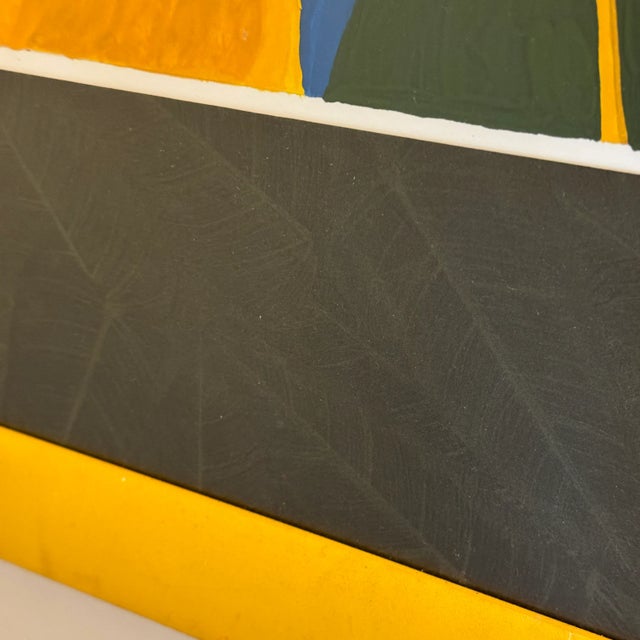 Orange Vintage Original Tropics Print by Y. Hughs of Toucans With Illustrated Matt & Orange Frame For Sale - Image 8 of 12