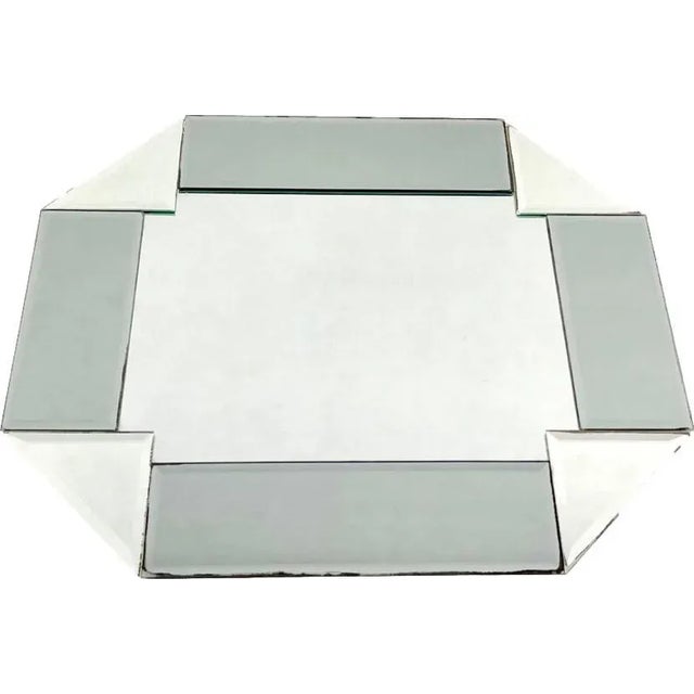 Mid-Century Beveled Mirror, 1980s For Sale - Image 12 of 12