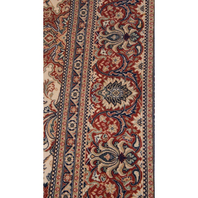 Large Wool Rug with Beige, Brown, Yellow and Red Tones For Sale - Image 4 of 12