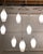 Mid-Century Scandinavian Three-Drop Cascade Opaline Cased Glass Bowling Pin Lights in Teak, 1960s For Sale - Image 15 of 15