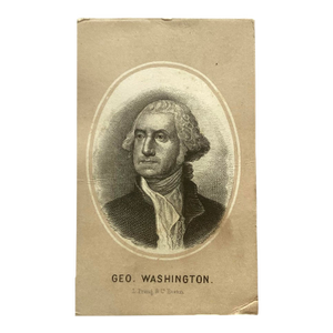 Extremely Rare Collectible 1869 L. Prang & Co. George Washington 1st Card