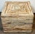 Pair Italian Specimen Travertino Oniciato Cube Side Tables, Style of Romeo Rega For Sale In West Palm - Image 6 of 18