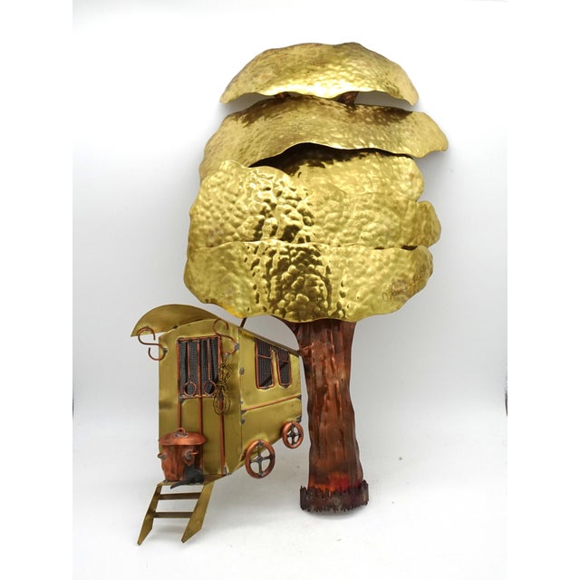 Brutalist Belgian Brass Wall Art Sculpture from Daniel D'haeseleer, 1980s For Sale - Image 12 of 12
