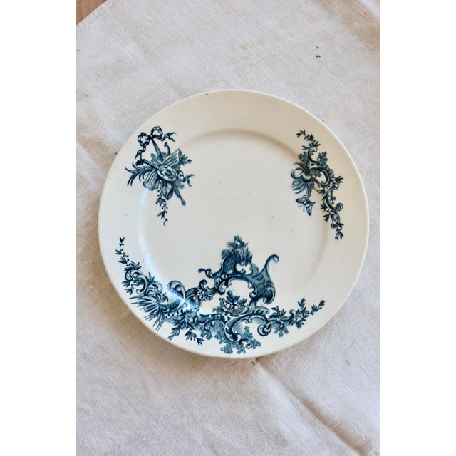 Antique Ironstone Dinner Plate from Boch Frères Keramis, 1890s For Sale - Image 9 of 9