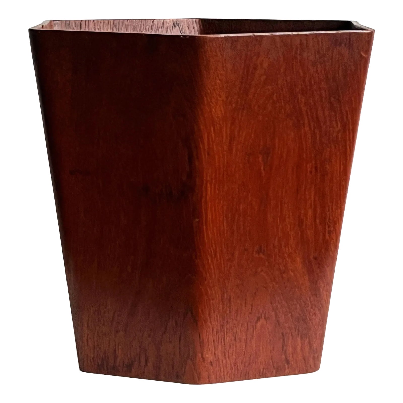 c.1960's Mid Century Danish Modern Teak Wastebasket by Rude Bonfils