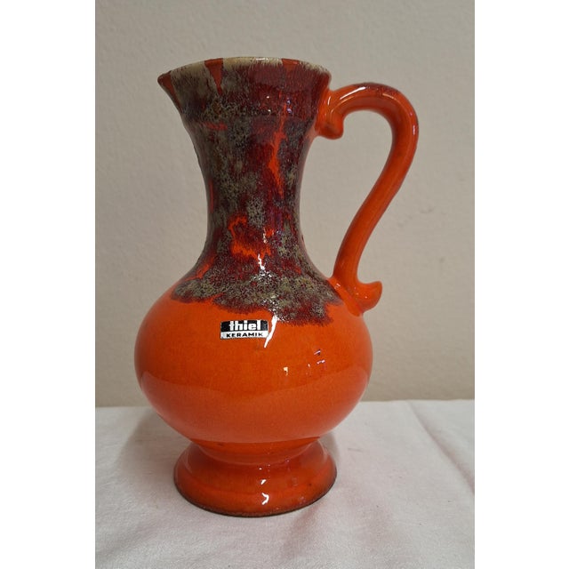 1970s Vintage German Vase with Gray-Brown Lava from Thiel Keramik, 1970s For Sale - Image 5 of 5