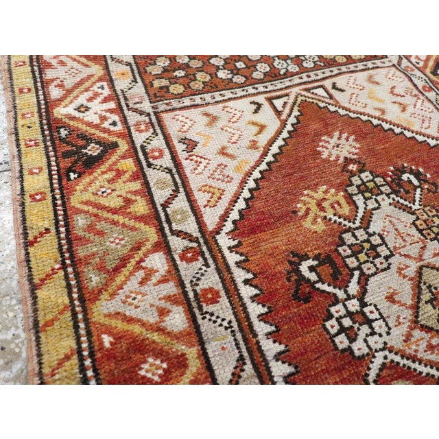 Tribal Galerie Shabab Collection Mid-20th Century Turkish Anatolian Throw Rug For Sale - Image 3 of 8