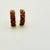 1980s Vintage Boho Chic Baltic Amber & Gold Tone Hoop Pierced Earrings - A Pair For Sale - Image 10 of 12