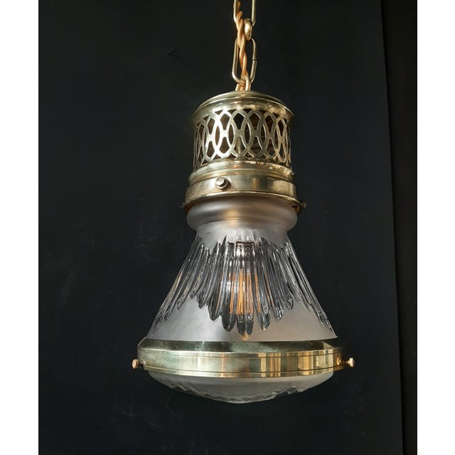 Small Pendant Light from Holophane, 1920s For Sale - Image 9 of 13