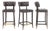 Brabbu Chocolate Leather Bar Stools, 3 For Sale