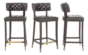 Brabbu ChocoLeather Bar Stools, 3