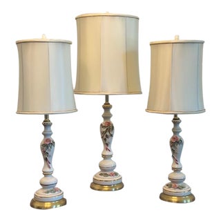 Set of 3 Rose Cordey Boudoir Lamps, 1950s For Sale