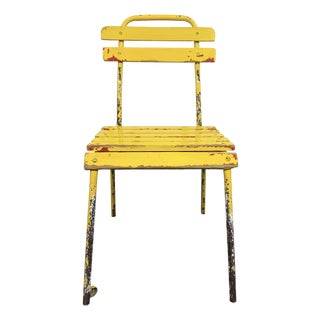 Vintage Industrial Yellow Chair, 1960s For Sale
