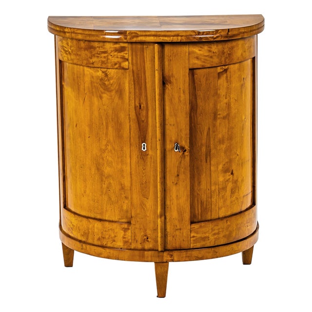Biedermeier Demi-Lune Cabinet, Circa 1830 For Sale