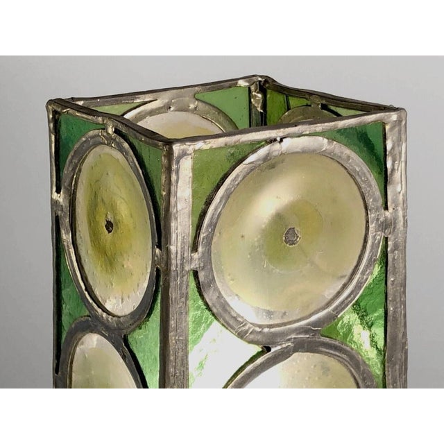 1960s Table Lamp in Wrought Iron and Stained Glass from Loir Et Cher, France, 1960s For Sale - Image 5 of 15