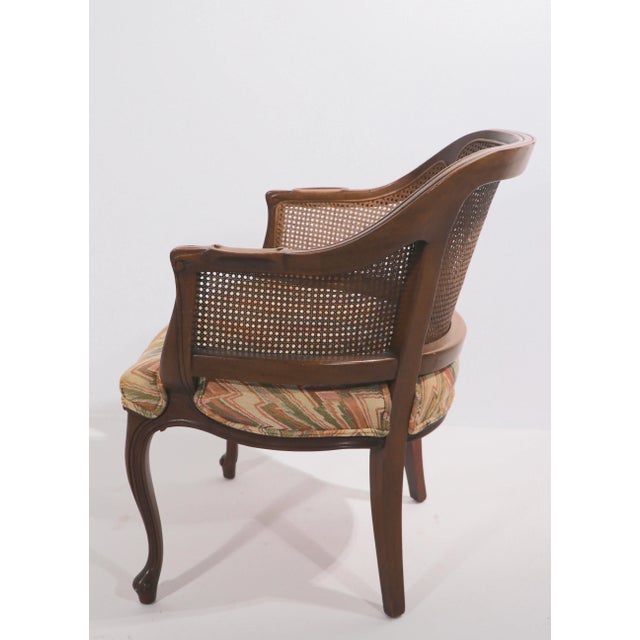 Brown Provincial Caned Tub Chair For Sale - Image 8 of 10
