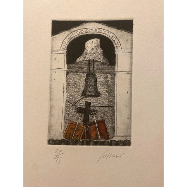Ex Libris pro loco Roccalbegna is a beautiful etching realized by Duilio Rossoni in the late 20th Century. Titled,...
