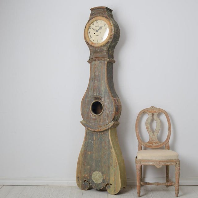 Antique Long Case Clock in Rococo Style, 1800s For Sale - Image 5 of 10