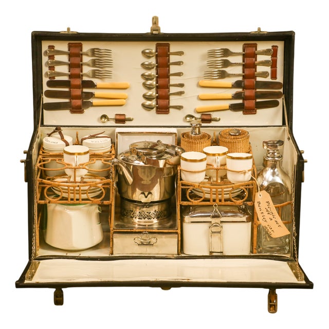 One Picnic Trunk by Scott and Sons for Bentley, 1930s For Sale