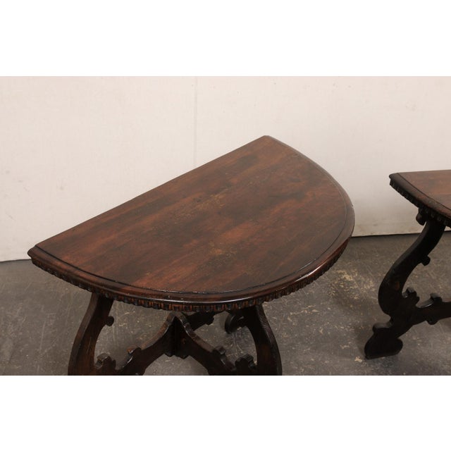 Italian Fabulous Late 18th C. Italian Demi-Lunes For Sale - Image 3 of 12