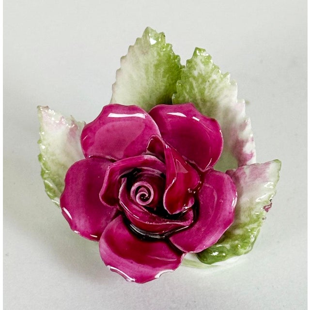 Rose Vintage English Bone China Rose Motif Place Card Holders, Set of 6 For Sale - Image 8 of 9