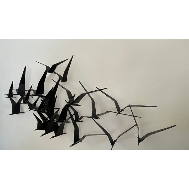 Mid-Century Modern Mid-Century Modern C. Jeré "Flying Birds" Metal Wall Sculpture (1961) For Sale - Image 3 of 18