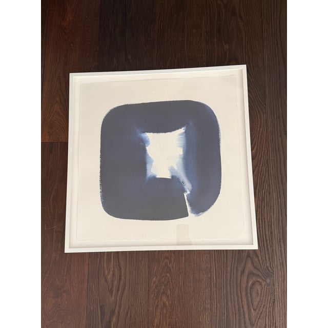 Veronique Gambier Oxford Blue, Violet, Red Framed Paintings - Set of 3 For Sale - Image 4 of 4