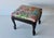 Vintage Vibrant Floral Needlepoint Footstool Ottoman Mid-Century For Sale - Image 10 of 14