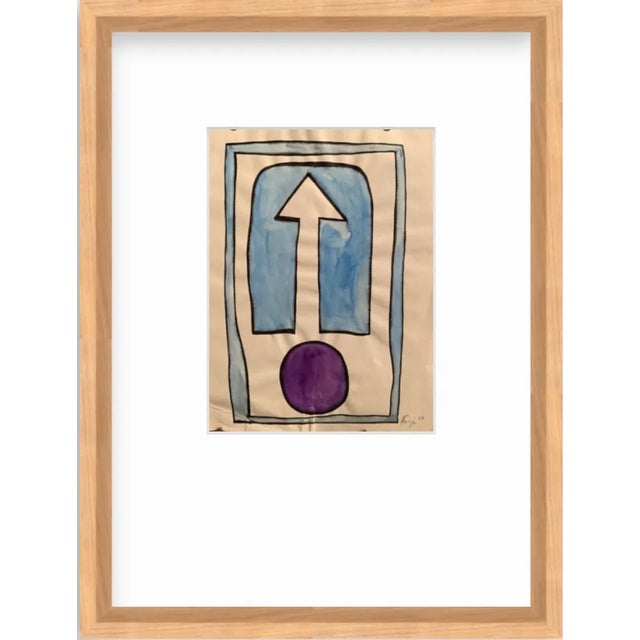 Mid-Century Modern Mid Century Abstract Watercolor Original Painting Nyc Artist For Sale - Image 3 of 7