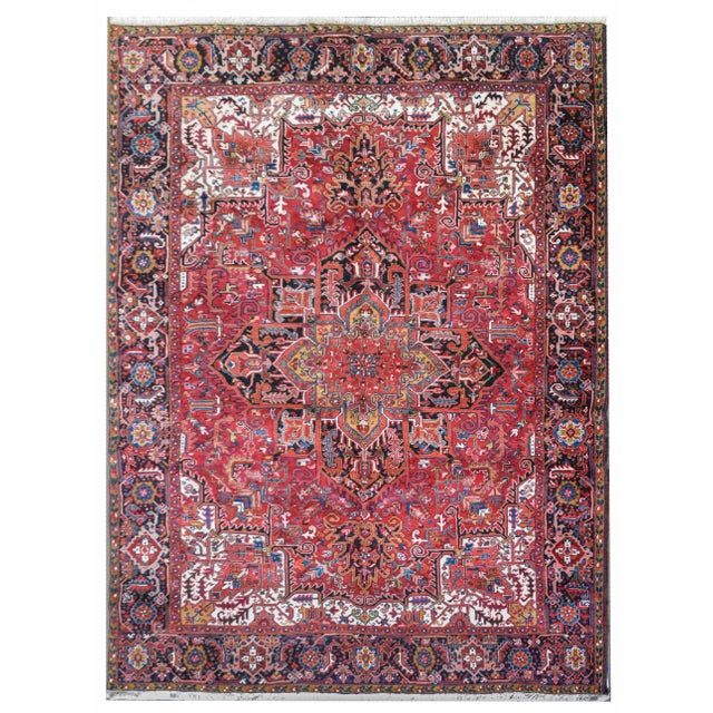 1950s Mid-20th Century Heriz Rug For Sale - Image 11 of 11