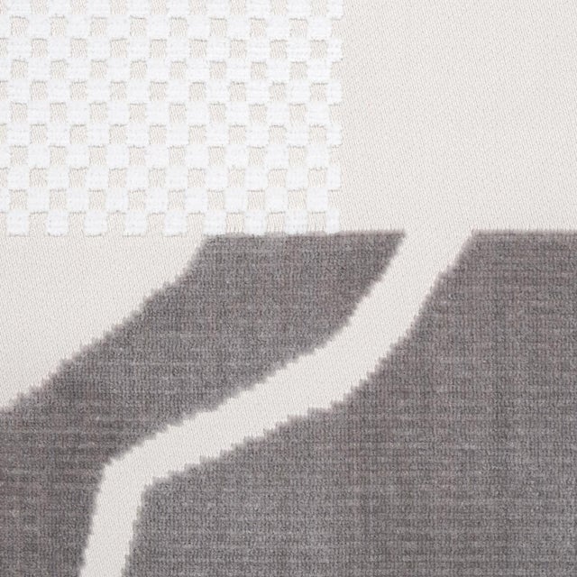 Abstract SAMPLE - Schumacher x Miles Redd Gustavian Dance Velvet Fabric In Grey For Sale - Image 3 of 4