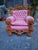 Vintage Armchair with Urano Palma Pink Fabric, 1980s For Sale - Image 4 of 18