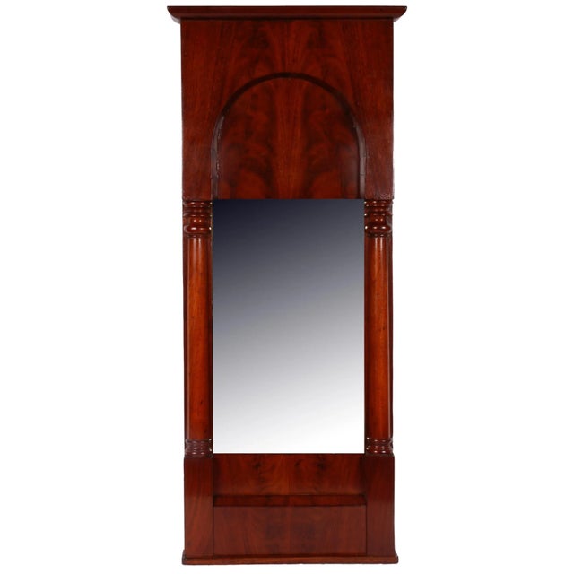 Austrian Biedermeier Mahogany Pier Mirror For Sale - Image 4 of 4