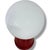 Vintage Space Age Red Mushroom Lamp Red with Opaline Glass For Sale - Image 4 of 9