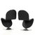 A beautiful pair of absolute design classics: 2 verner panton side chairs (dining chairs), upholstered in black leather....