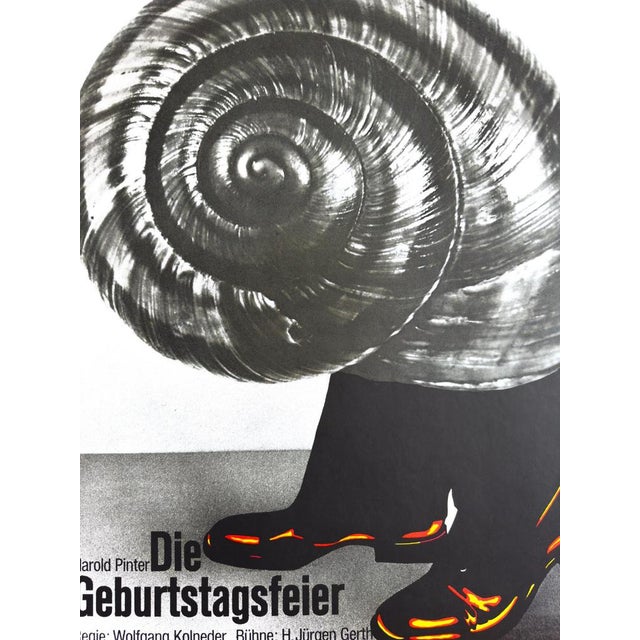 The Birthday Party Theater Poster from Frieder Grindler, 1968 For Sale - Image 4 of 10