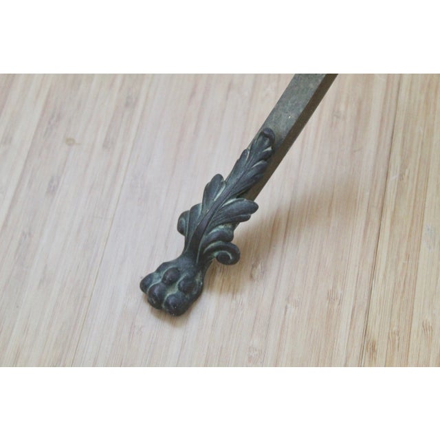 Mid 20th Century Bradley & Hubbard Style Victorian Brass Quartz Footed Plant Stand For Sale - Image 11 of 12