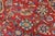 Red Kashan Rug 9'8'' X 12'9'' Red Wool Vintage Traditional Hand-Knotted Carpet For Sale - Image 8 of 12