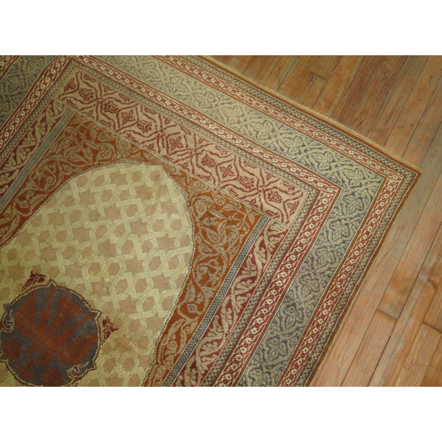 Campaign Early 21st Century Zabihi Collection Turkish Hereke Rug - 4'3" x 5'10" For Sale - Image 3 of 6