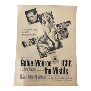 1960s Original "The Misfits" Movie Poster For Sale