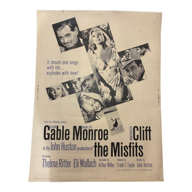 1960s Original "The Misfits" Movie Poster For Sale