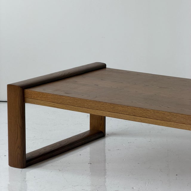 Brutalist 1980s Monumental Oak Brutalist Coffee Table For Sale - Image 3 of 8