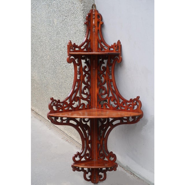 French Large XIXth Century Wall Angle Shelf. For Sale - Image 10 of 12
